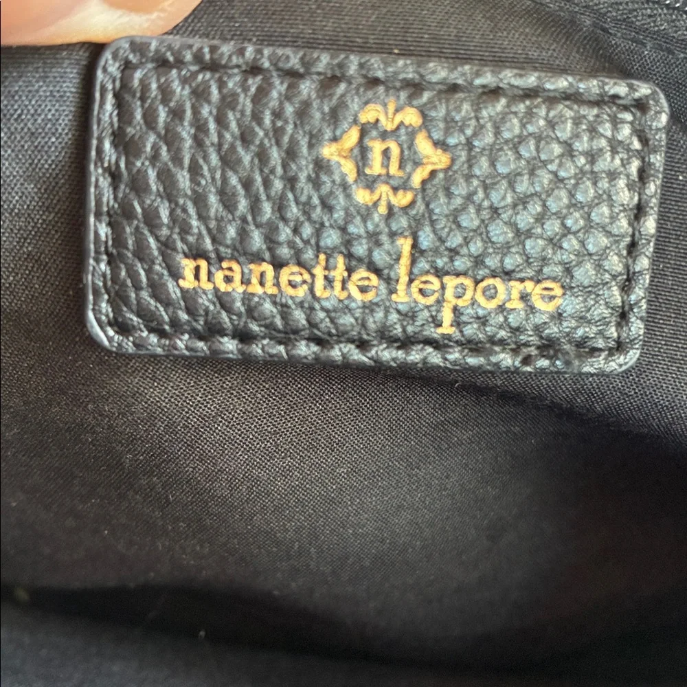 Nanette Lepore Black‎ and Cream Woven Crossbody Pouch